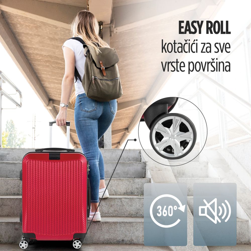 Scandinavia kofer 40 l, Carbon serija, crveni slika 14