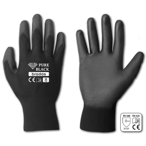 Bradas zaštitne rukavice Pure Black, veličina 11