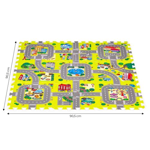 Ecotoys Podloga Za Igru City 9 Elemenata 90.5X90,5Cm Iplay slika 6