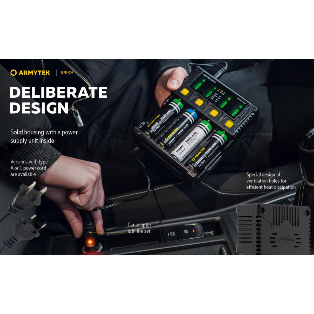Armytek Univerzalni punjač za baterije UNI C4 slika 16
