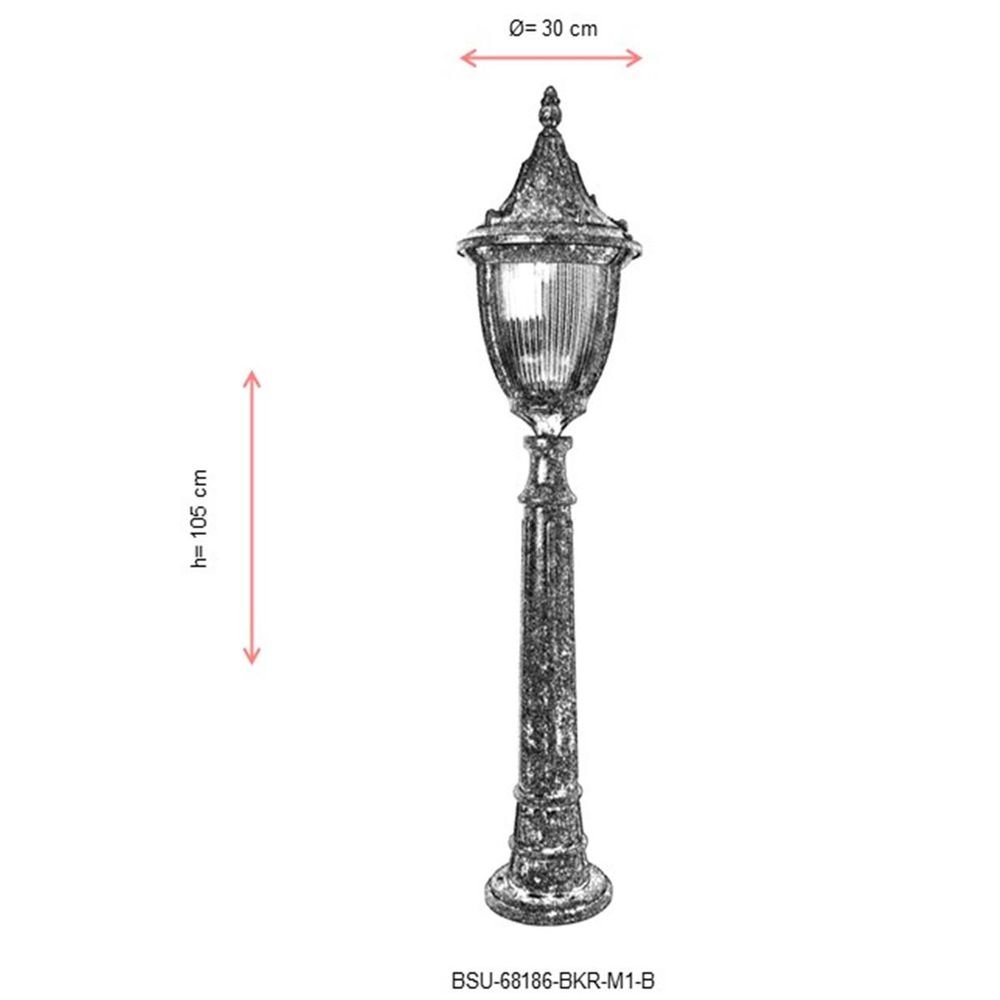 BSU-68186-BKR-M1-B Crna Spoljašnja Podna Lampa slika 3