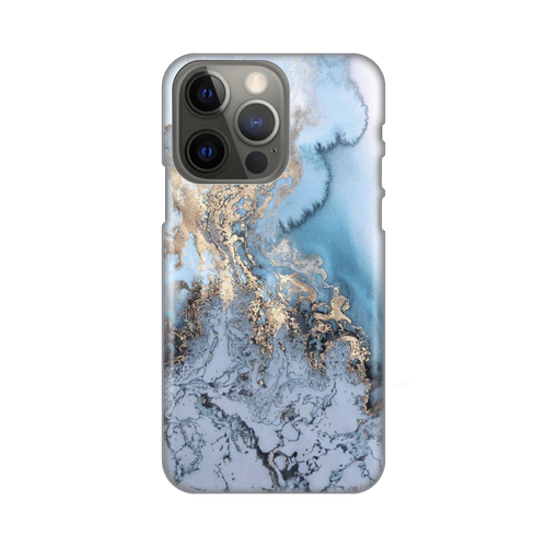 Maska Silikonska Print za iPhone 13 Pro Blue Gold Marble slika 1