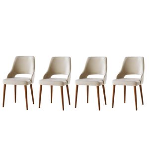 Hanah Home AÃ§elya - Cream - 1 Cream Chair Set (4 Pieces)