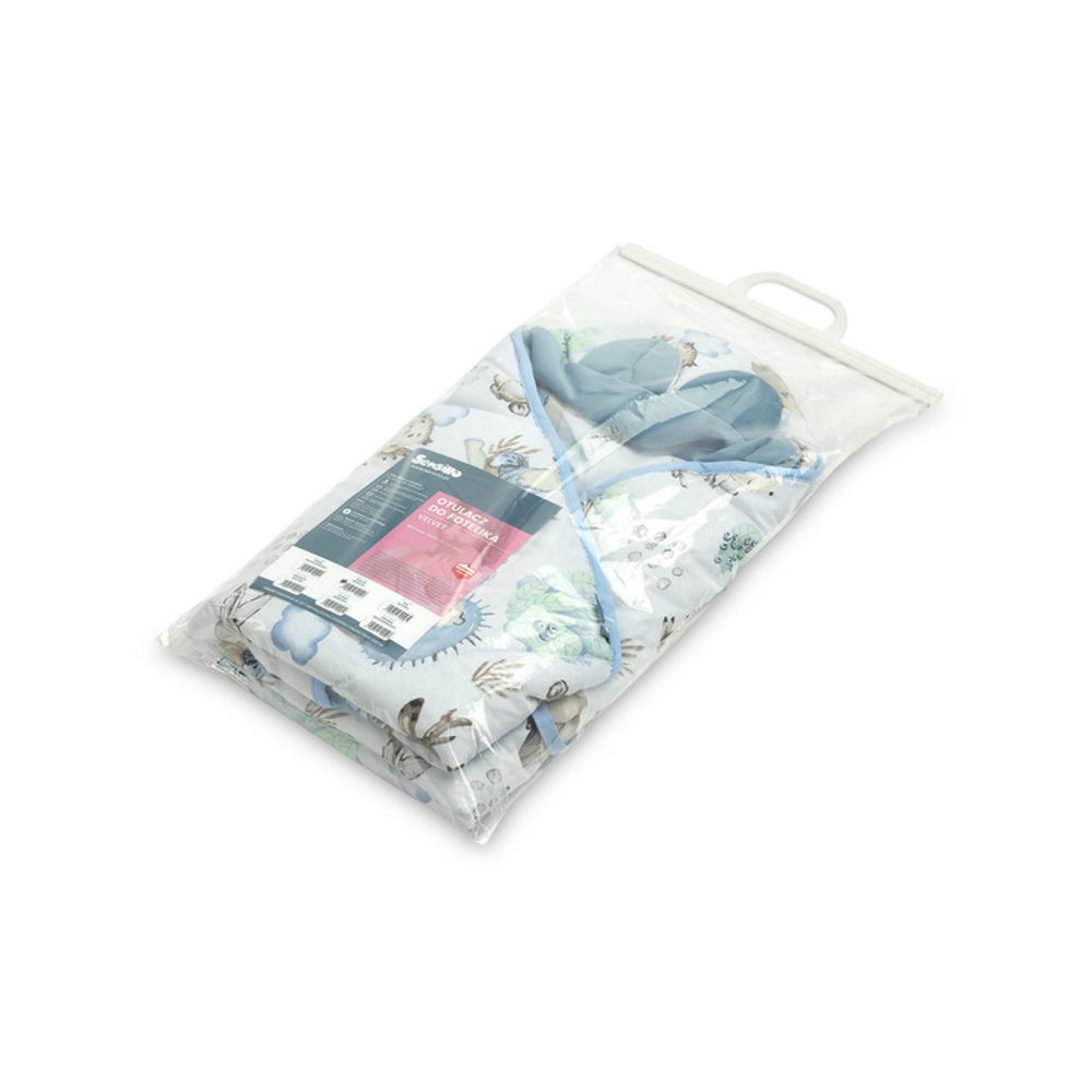 Baršunasti kolević swaddle deka xl stroll plava slika 5