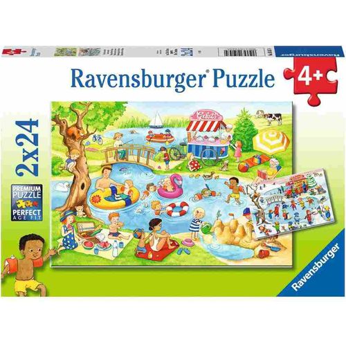 Ravensburger Puzzle vrijeme na jezeru 2x24kom slika 1