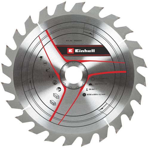 Einhell Pribor za stacionarne / preklopne testere TCT rezni list 250X30X3,2  T24 slika 1