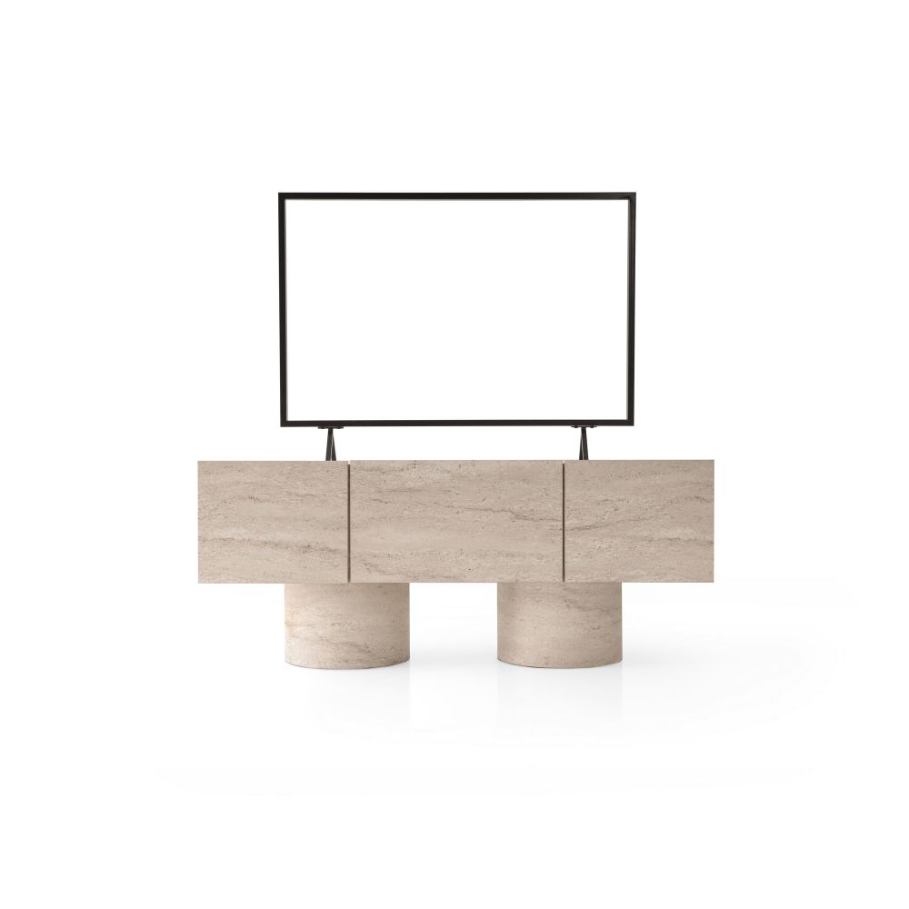 H.Tv Sehpası - 6011 Travertine TV Stand slika 1