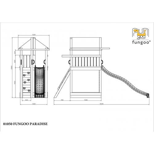 Fungoo toranj PARADISE - drveno dječje igralište slika 8