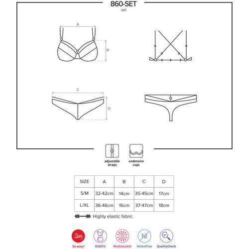 Sexy set 2-delni 860-SET-3 crvene boje - L/XL slika 5