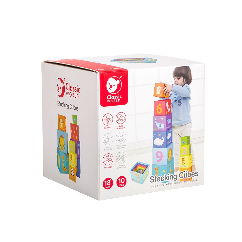 Classic World magic box blocks puzzle tower edukativna igračka slika 9