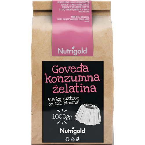 Nutrigold  Goveđa konzumna želatina 1000g xxl slika 1