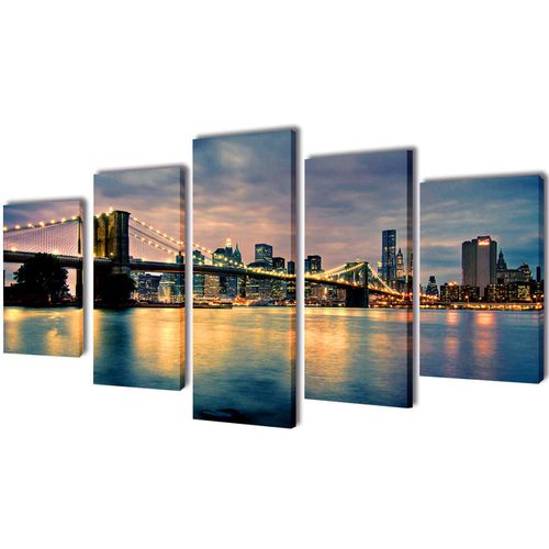 Zidne Slike na Platnu Set s Printom Brooklyn 200 x 100 cm slika 19