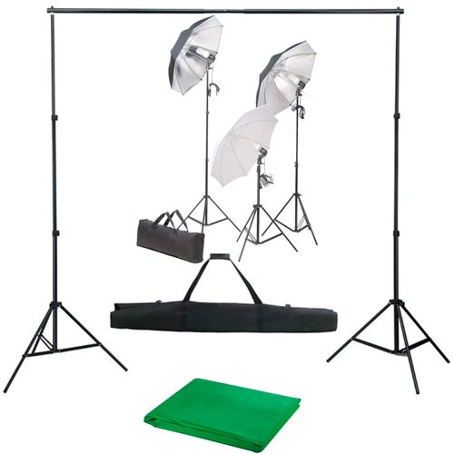 Oprema za fotografski studio sa setom svjetiljki i pozadinom slika 26