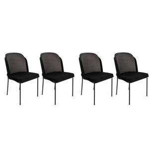 Dore-150 V4 Sivi Crni Set Stolica (4 Komada)