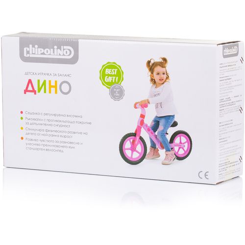 Chipolino bicikl bez pedala Dino Pink slika 4