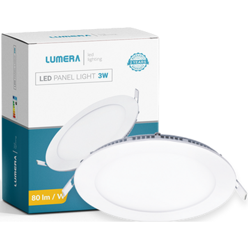 Lumera Lighting LED panel 3W, 4200K, ugradni, okrugli slika 1