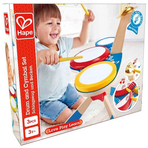 Hape Drveni bubnjevi Drum and Cymbal Set E0613A  slika 7