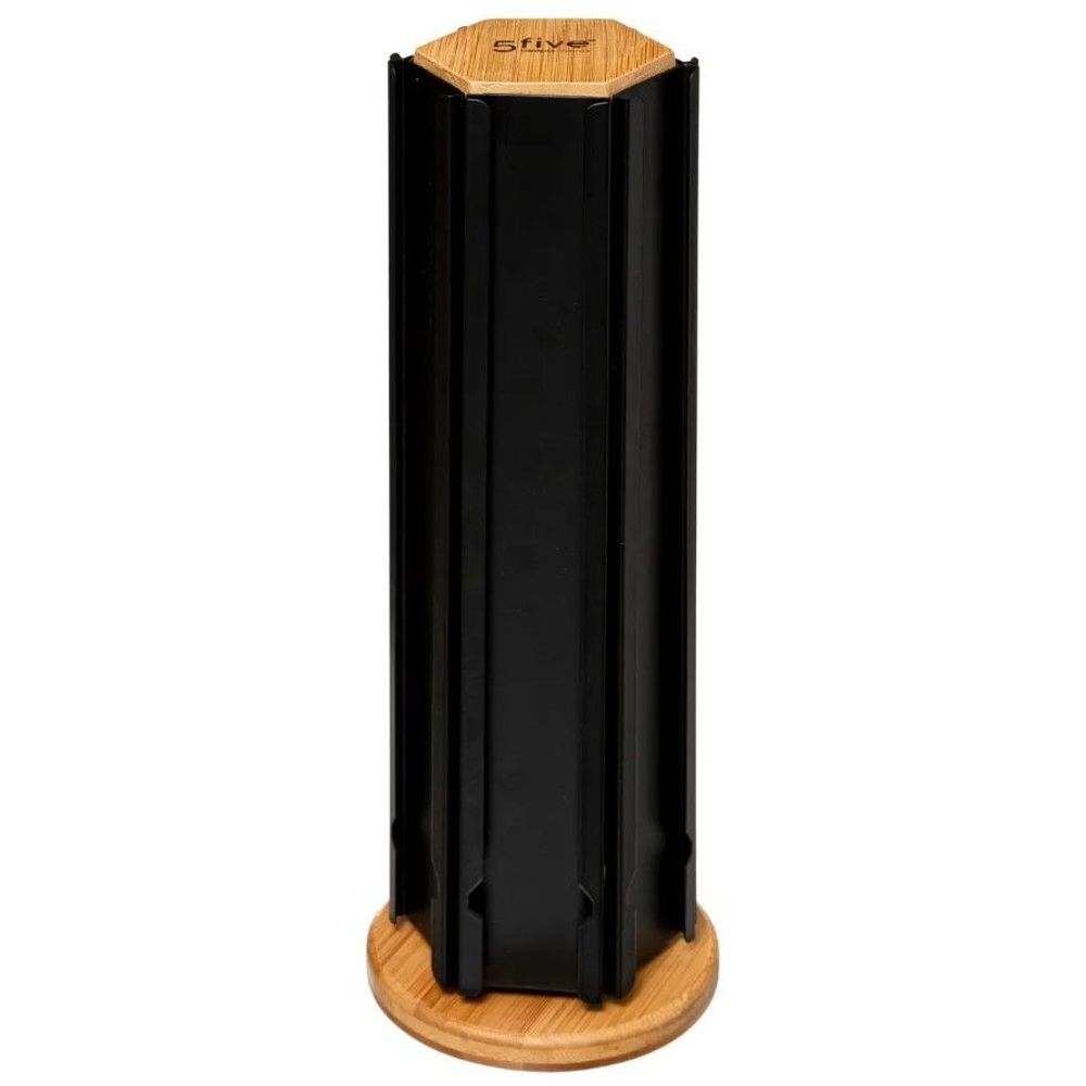 Five rotirajućI držač espresso kapsula Nera 60/1, 11.5 x 35 cm, bambus/metal crni slika 4