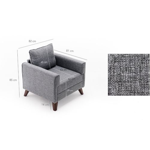 Atelier Del Sofa Fotelja BELLA siva, Bella Armchair - Gey slika 6