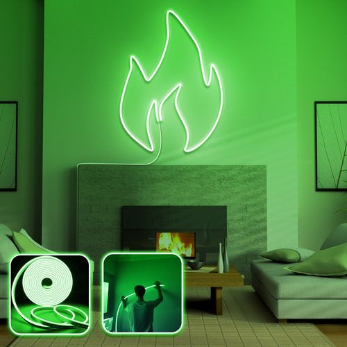Fire - Medium - Green Green Decorative Wall Led Lighting slika 1