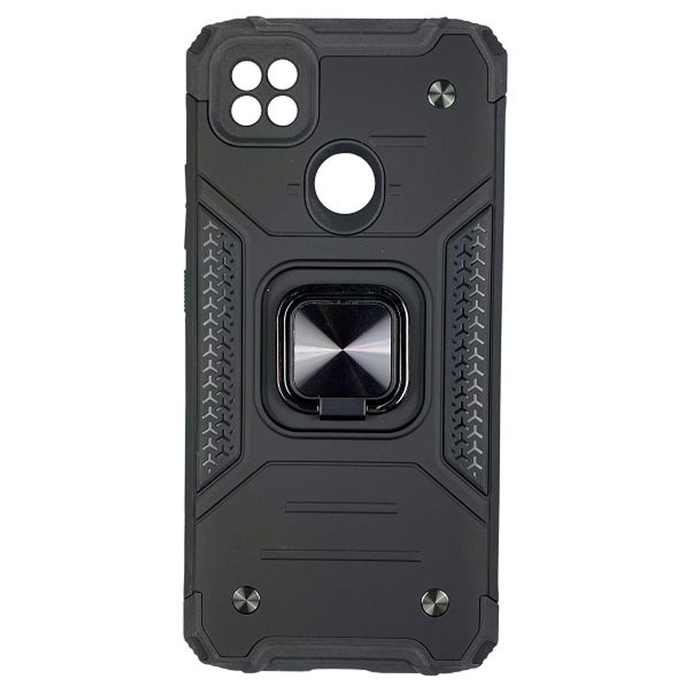 MM TPU XIAOMI REDMI 9C NFC ANTI-SHOCK WITH RING II crna slika 1