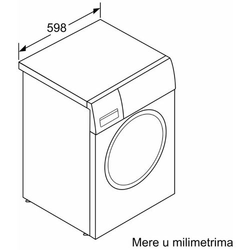 Bosch WAN28160BY Serija 4 Veš mašina sa EcoSilence Drive™ motorom, 8 kg, 1400 rpm, Dubina 55 cm slika 7