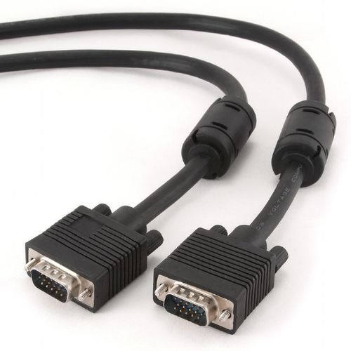 Gembird CC-PPVGA-6B MONITOR Cable, VGA HD15 M/M, Dual Shielded, w/Two Ferrit Core, 1.8m slika 1