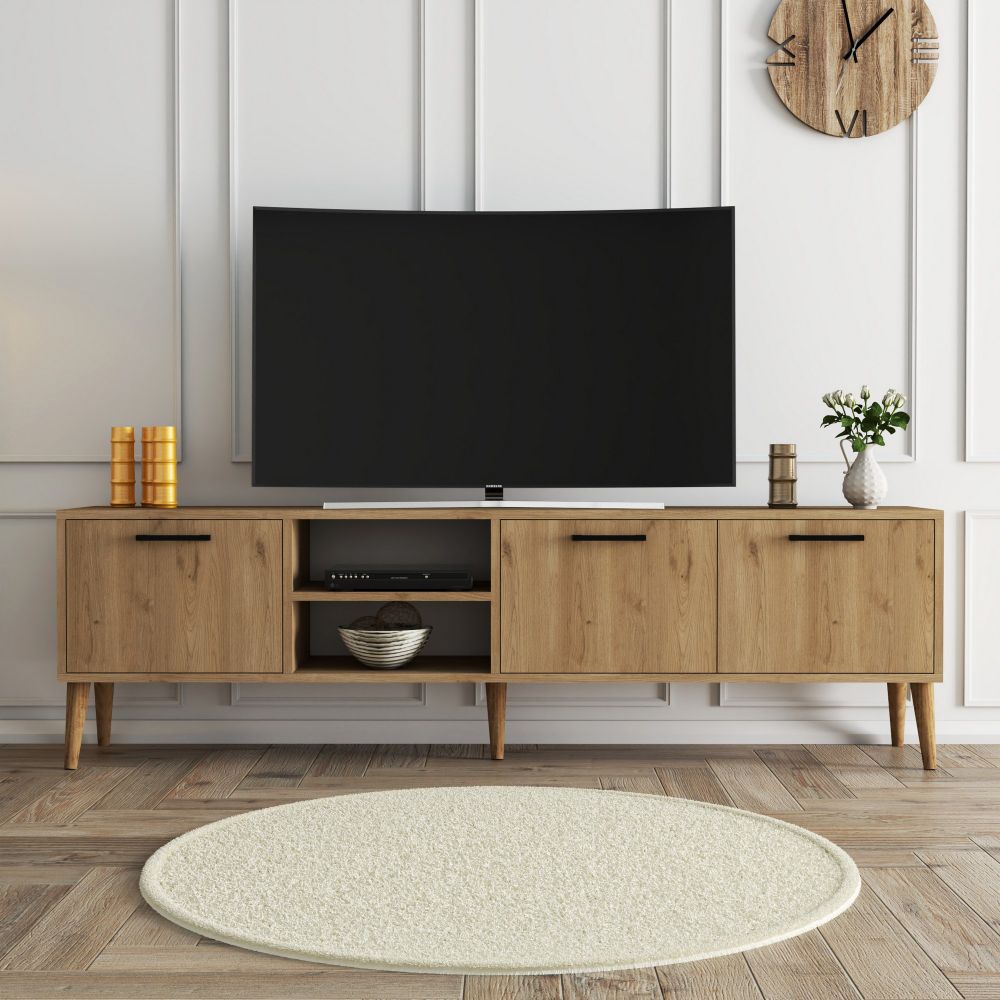 TV Stalak Exxen - 1587  boja Hrastovine - izložbeni artikl (oštećenja ambalaža) slika 1