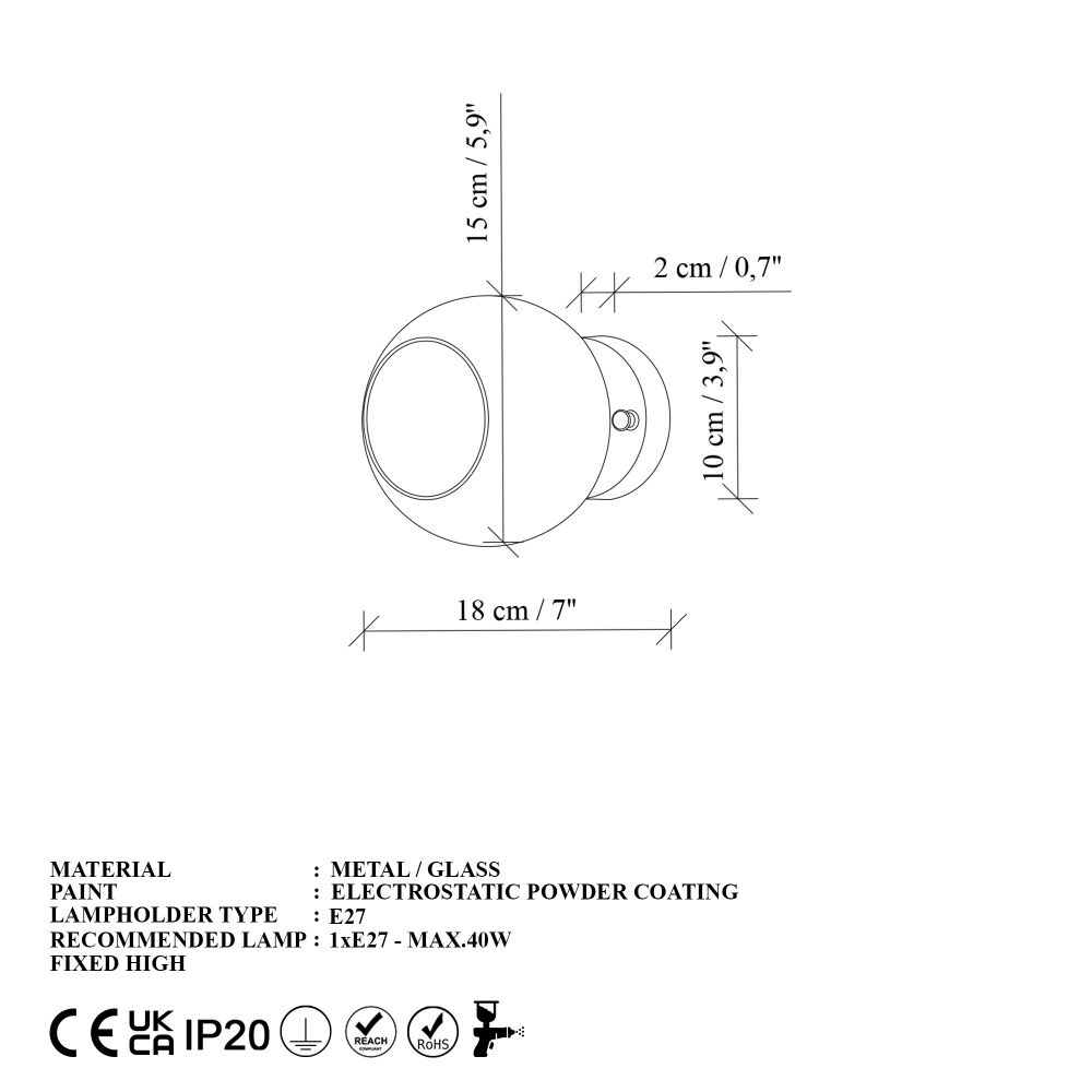 Zidna Lampa Benek - 15 - 14392 slika 8