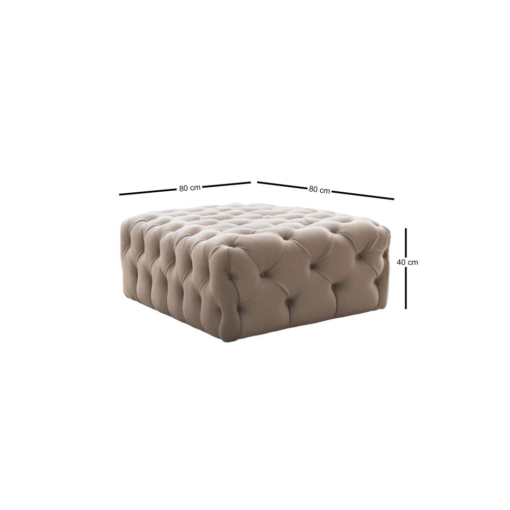 Chester - Kremasti Pouf slika 7
