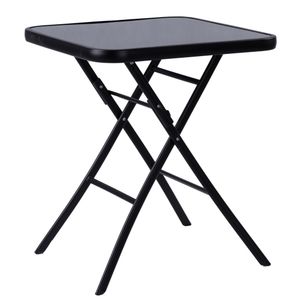 Modernhome sklopivi stol za terasu - crni - 60x60cm