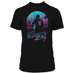 JINX CYBERPUNK 2077 DESTINATION NIGHT CITY PREMIUM TEE SMALL BLACK