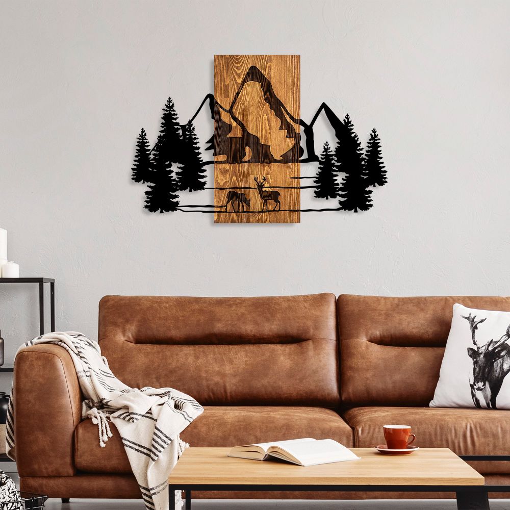 Dekorativni Zidni Ukras Natural Habitat Walnut Black slika 3