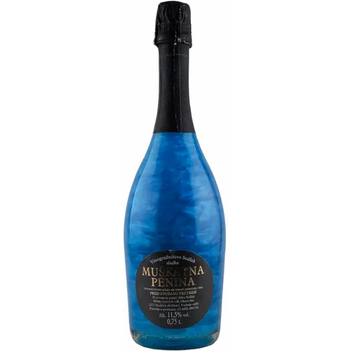 Sedlak pjenušavo slatko vino Muškatna penina plava 0,75l slika 1