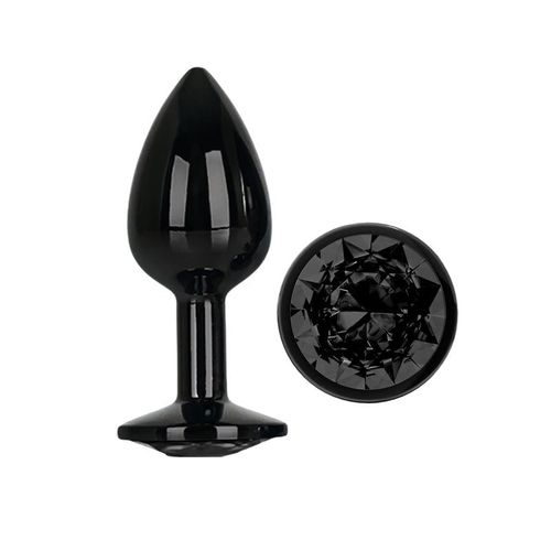 Afterdark Aluminium Blackgem Butt Plug S/M/L - M 8.2cm x 3.4cm slika 2