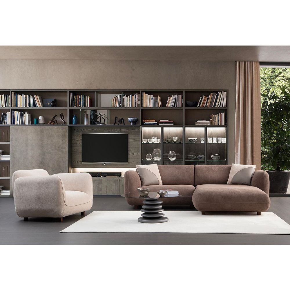 Ugaona sofa Pavia Corner 1 (L1,5+Chl Desno) - smeđa boja slika 4