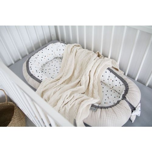 Tiny Star Gnijezdo za bebe 0-8m Cotton-waffel Confetti i bež slika 4