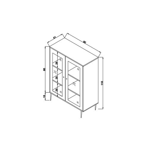 Komoda Wire Oak slika 9