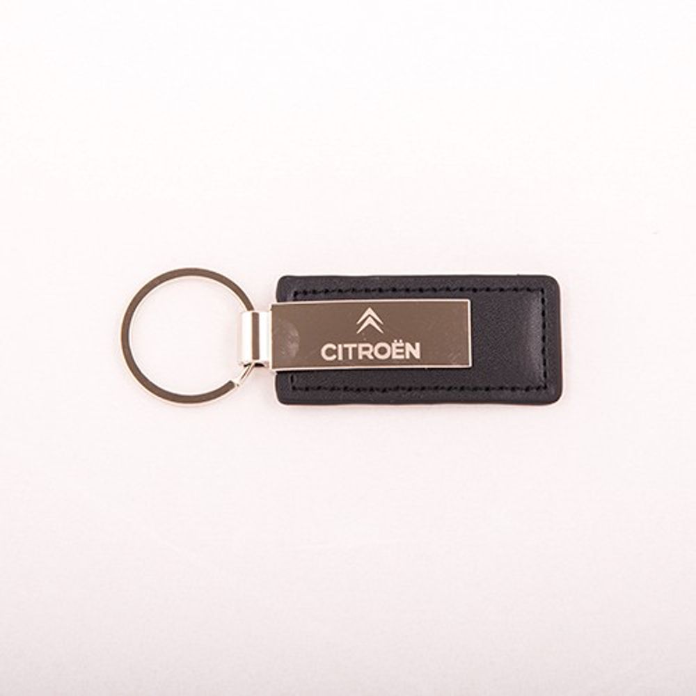 Privjesak za ključ od prirodne kože sa metalnim detaljima - Citroen slika 1