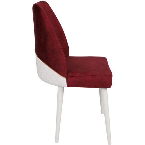 Woody Fashion Set stolica (2 komada), Bordo crvena Bijela boja, Nova 782 slika 5