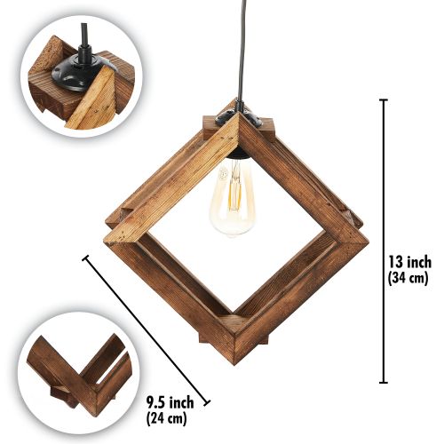 Square Antiquation Brown Chandelier slika 5