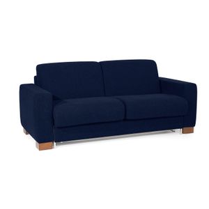 Kansas - Navy Blue Navy Blue 3-Seat Sofa-Bed