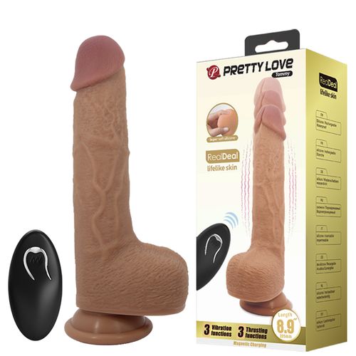 Silikonski vibro dildo sa pomeranjem 23cm Tommy slika 1