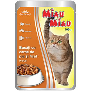 Miau Miau hrana za mačke u umaku Piletina 100g