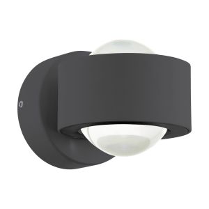 Eglo Treviolo vanjska zidna/2, led, 3w, 900lm, ip44, lijevani aluminij/antracit/ staklo 
