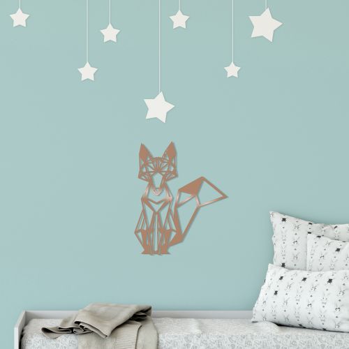 Wallity Metalna zidna dekoracija, Fox - Copper slika 1