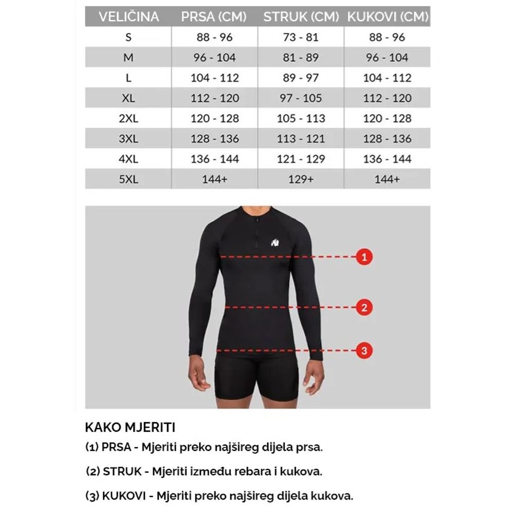 Gorilla Wear WALLACE Trening majica, Crno/Crvena slika 7