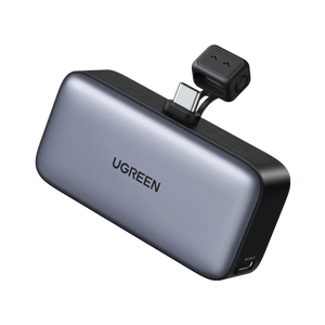 Ugreen 5000mAh 22.5W USB-C rechargeable battery with built-in USB-C connector and LED display