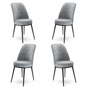 Set od 4 Barske Stolice Dexa - Siva, Crno Siva