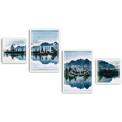 4PBCT-07 Multicolor Decorative Framed MDF Painting (4 Pieces) slika 2